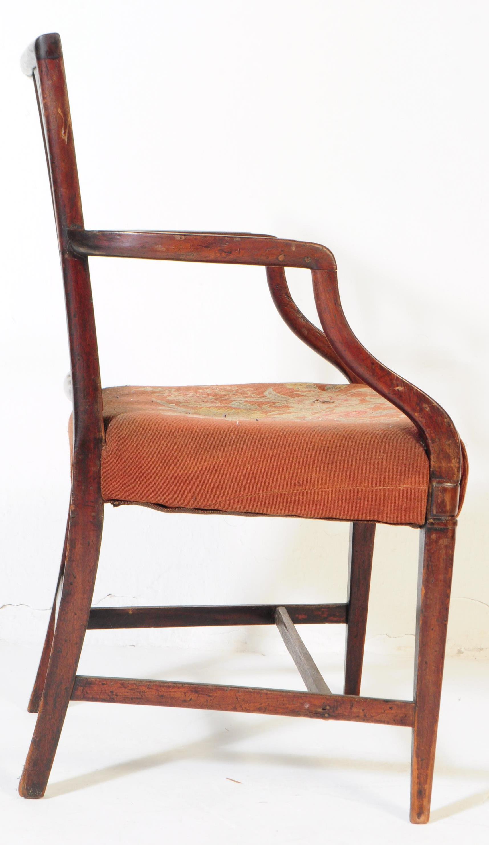 TWO GEORGE III 19TH CENTURY ROSEWOOD DINING CHAIRS - Image 6 of 6