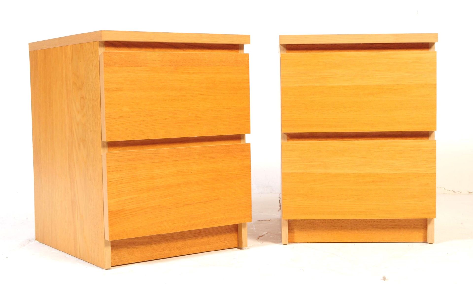 IKEA MALM - PAIR OF 20TH CENTURY BEECH BEDSIDES