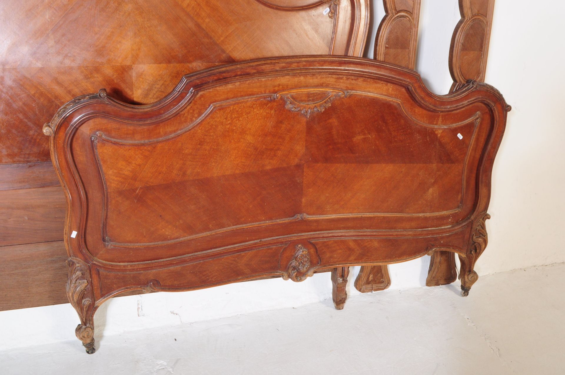VICTORIAN 19TH CENTURY FRENCH LOUIS XV STYLE HEADBOARD - Image 4 of 10