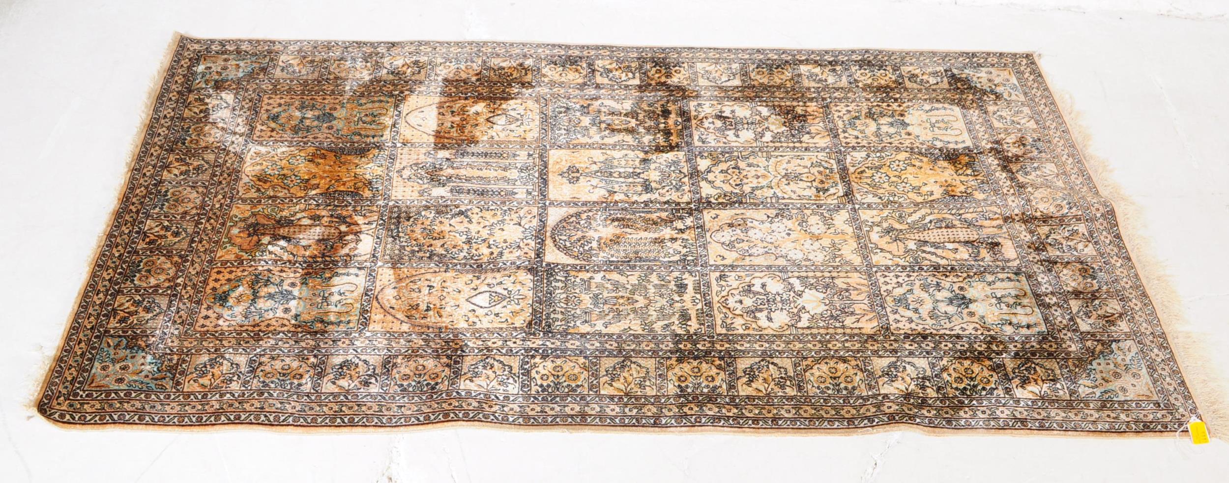 20TH CENTURY PERSIAN KASHMIR SILK RUG CARPET - Image 2 of 5