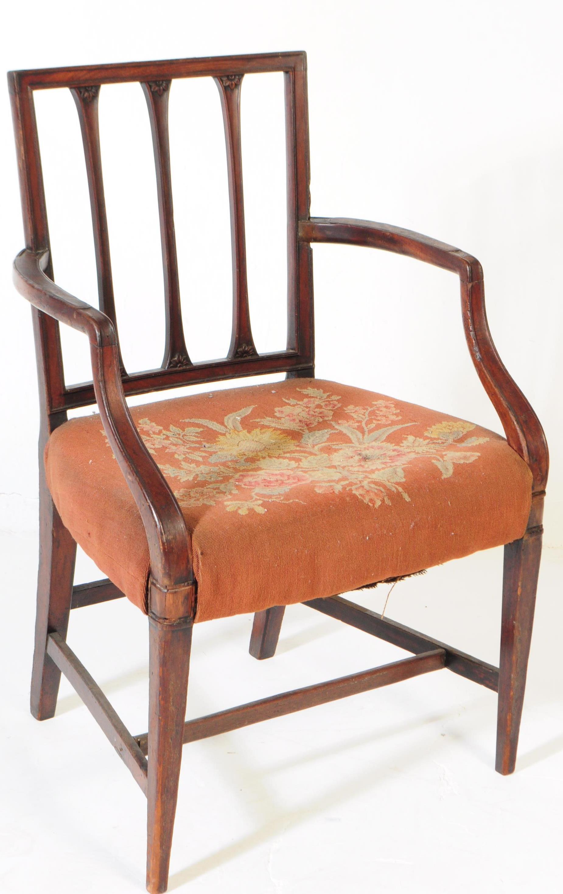 TWO GEORGE III 19TH CENTURY ROSEWOOD DINING CHAIRS - Image 5 of 6