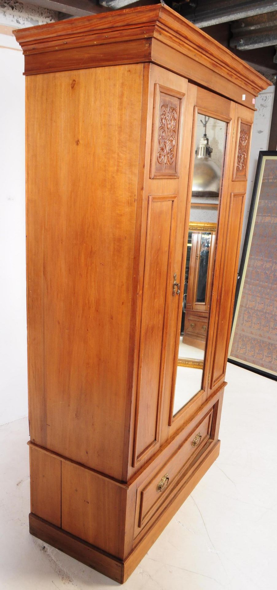 EDWARDIAN SATIN WOOD WARDROBE - Image 5 of 6