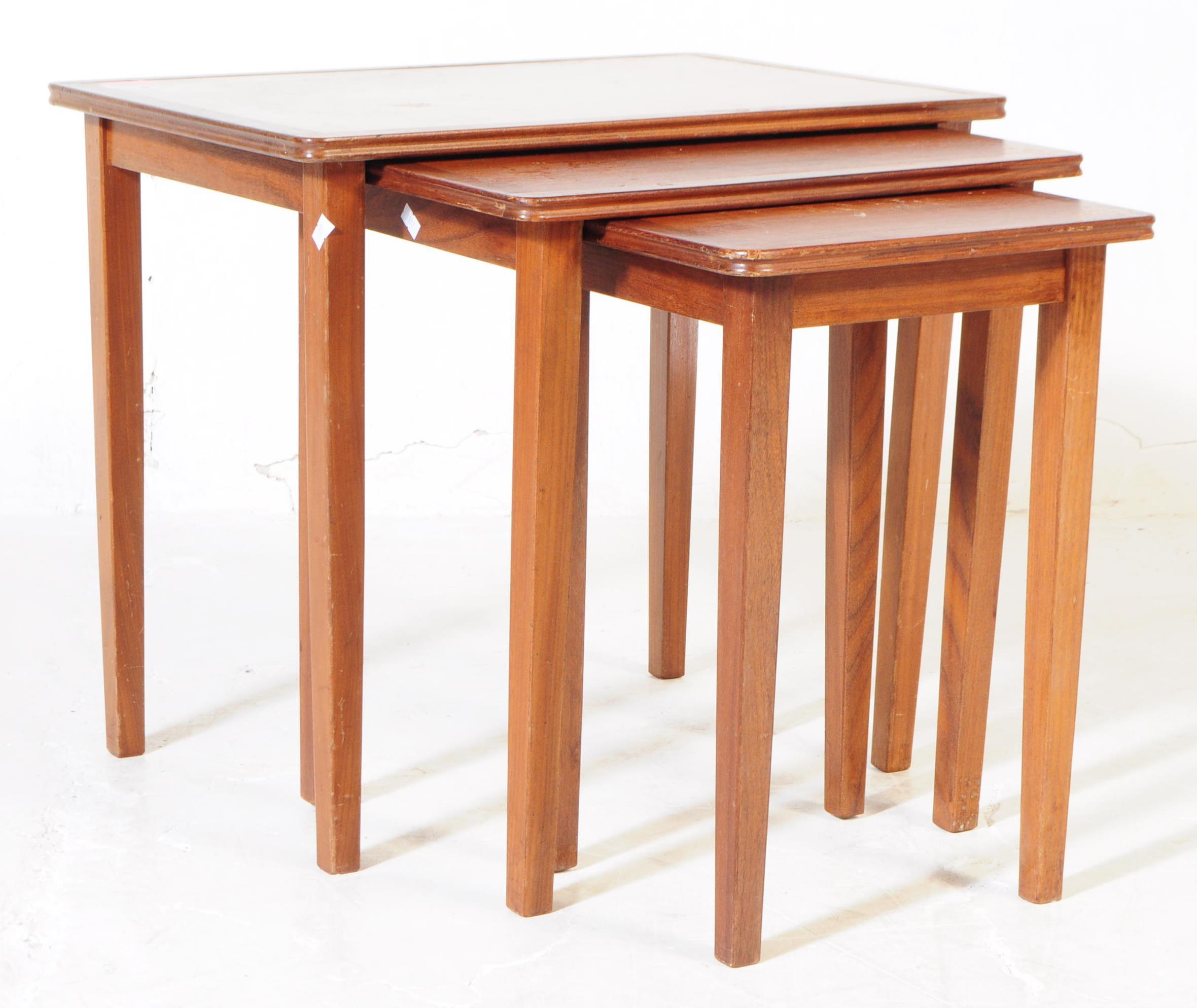 BRITISH MODERN DESIGN - 20TH CENTURY TEAK NEST OF TABLES - Image 2 of 4
