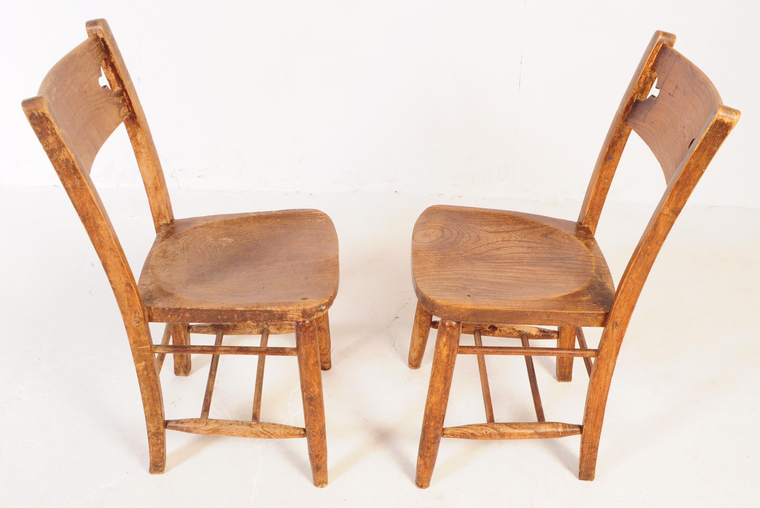 SET OF SEVEN VICTORIAN BEECH & ELM WINDSOR DINING CHAIRS - Image 4 of 8