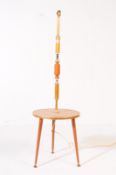 BRITISH MODERN DESIGN - STANDARD LAMP IN TEAK CONSTRUCTION