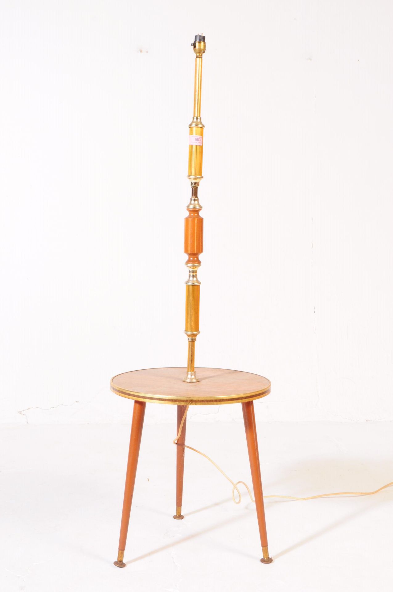 BRITISH MODERN DESIGN - STANDARD LAMP IN TEAK CONSTRUCTION