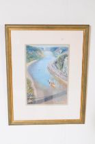 DENNIS LEWIS RWA - AVON GORGE PAINTING OF BRISTOL