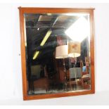 EARLY 20TH CENTURY MAHOGANY FRAME OVER MANTEL MIRROR