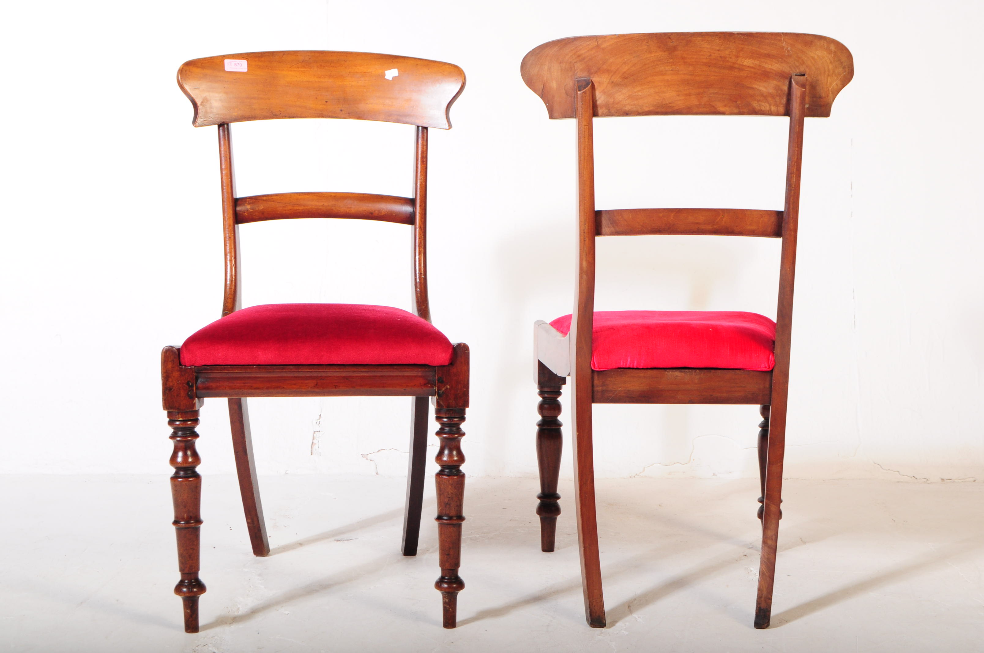 EIGHT WILLIAM IV MAHOGANY DINING CHAIRS - Image 3 of 6