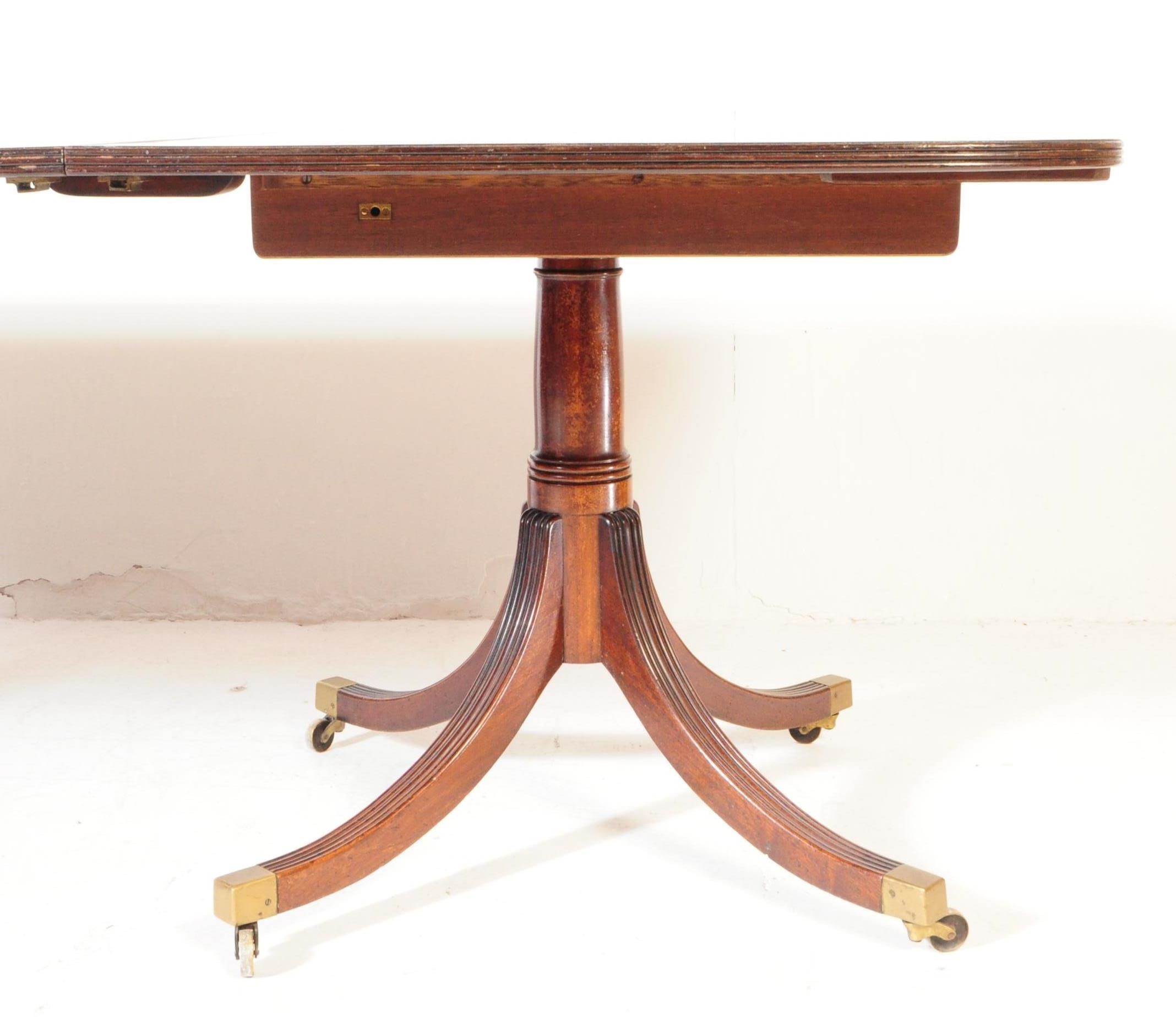 GEORGE III 19TH CENTURY TWIN PEDESTAL D END DINING TABLE - Image 2 of 3