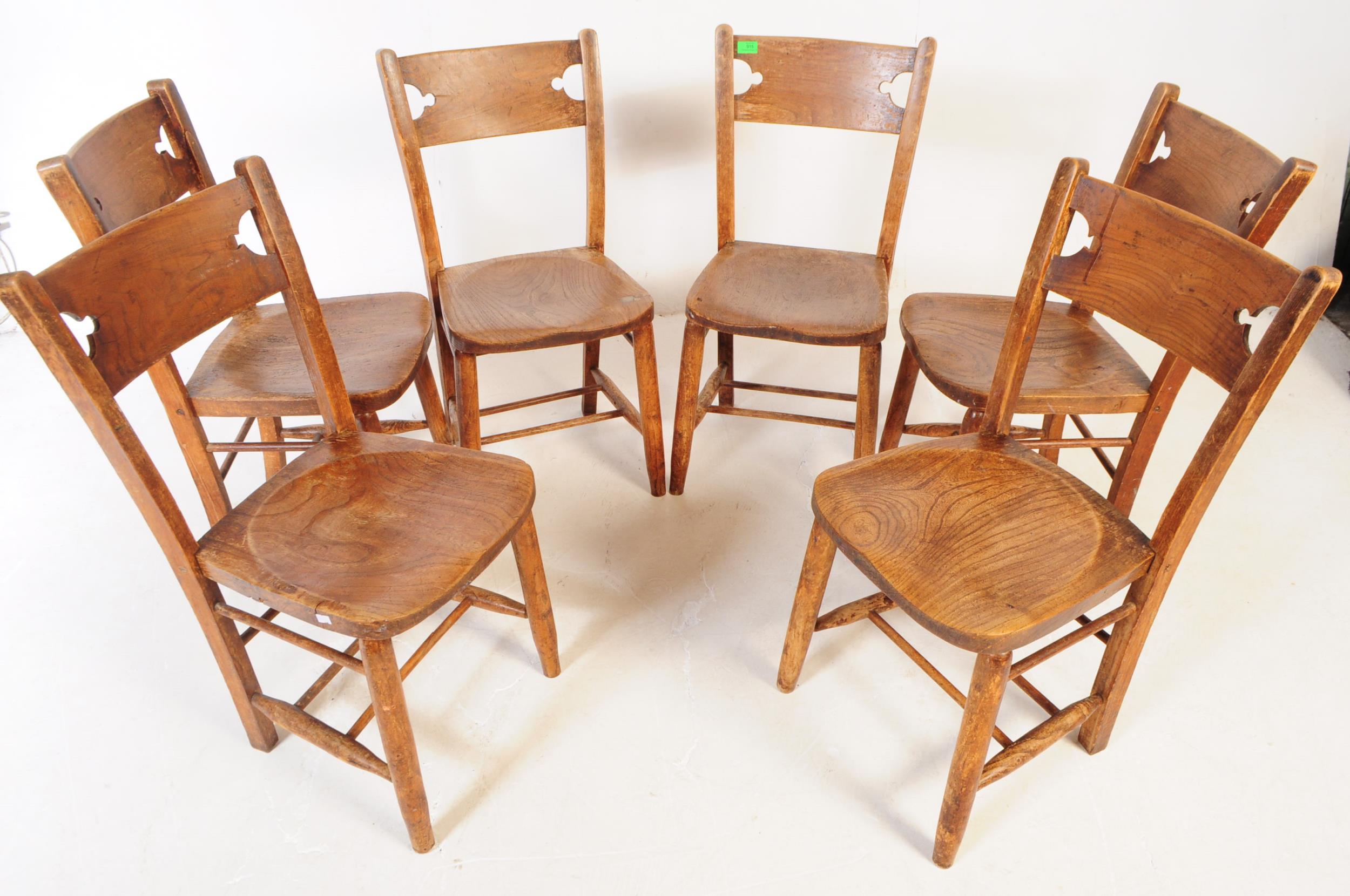 SET OF SEVEN VICTORIAN BEECH & ELM WINDSOR DINING CHAIRS - Image 2 of 8