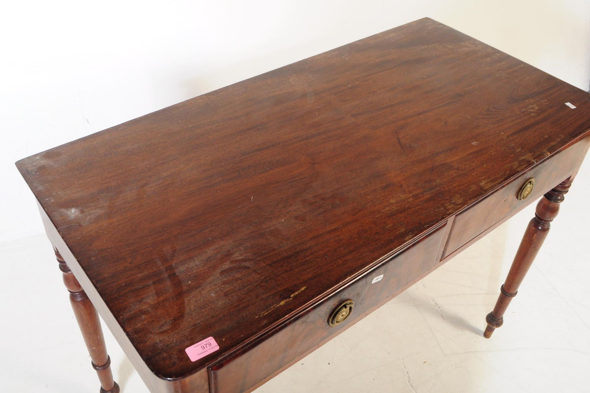 19TH CENTURY MAHOGANY WRITING DESK TABLE - Image 5 of 6