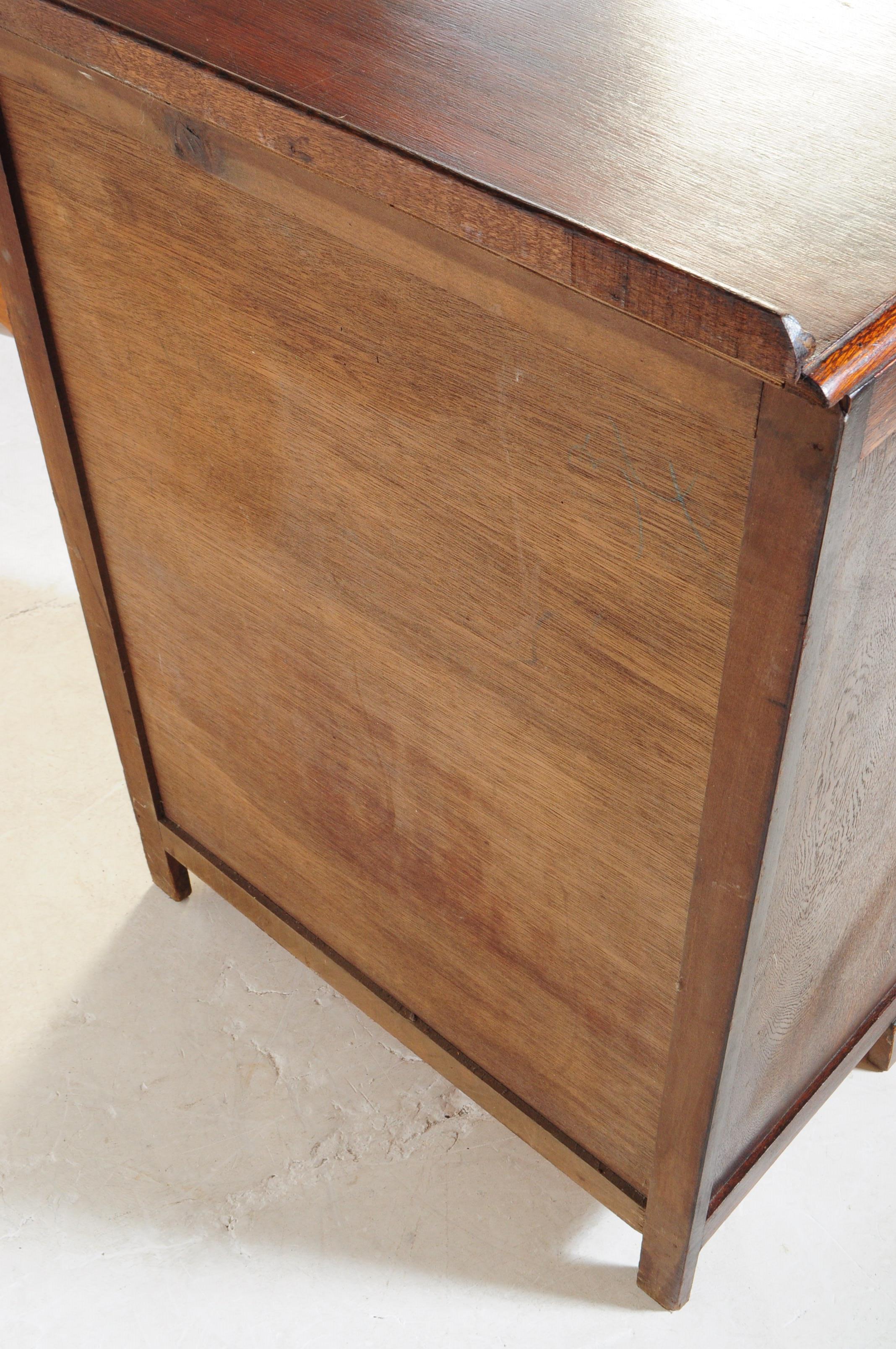 VINTAGE 20TH CENTURY ART DECO TALLBOY OAK LINEN CABINET - Image 6 of 6