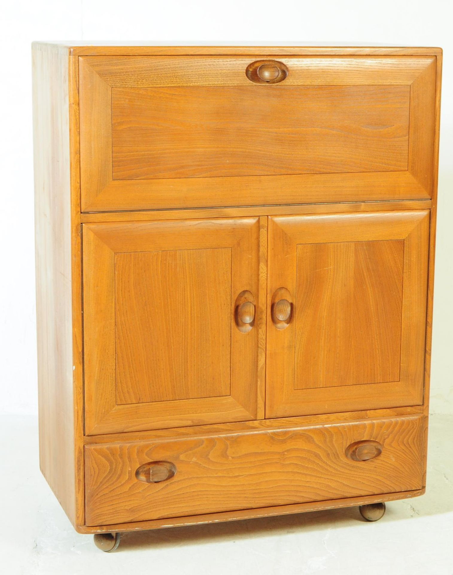 ERCOL MODEL 469 - BEECH WOOD SERVING CABINET