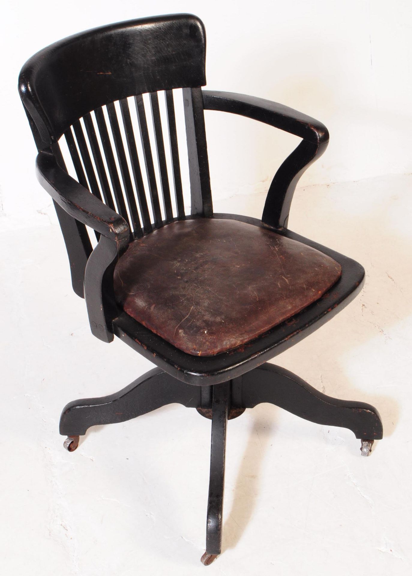 EARLY 20TH CENTURY SWIVEL DESK CHAIR - Image 2 of 7