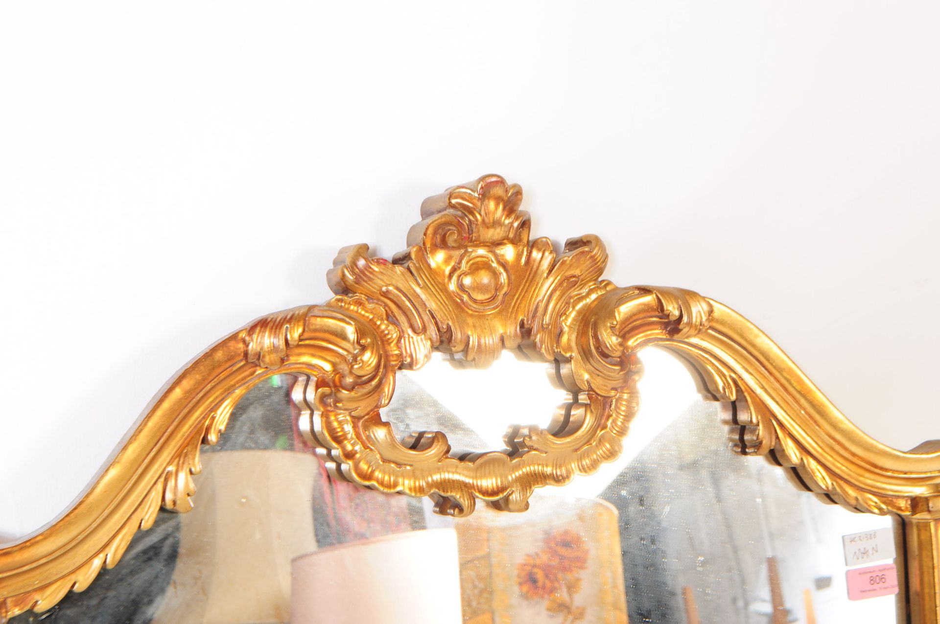 CONTEMPORARY 18TH CENTURY FRENCH STYLE GILT WALL MIRROR - Image 2 of 4