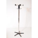 RETRO 20TH CENTURY METAL AND CHROME COAT STAND