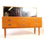 RETRO 20TH CENTURY MELAMINE TEAK WOOD EFFECT DRESSING TABLE