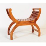 CONTEMPORARY SAVONAROLA WOODEN STOOL / BENCH