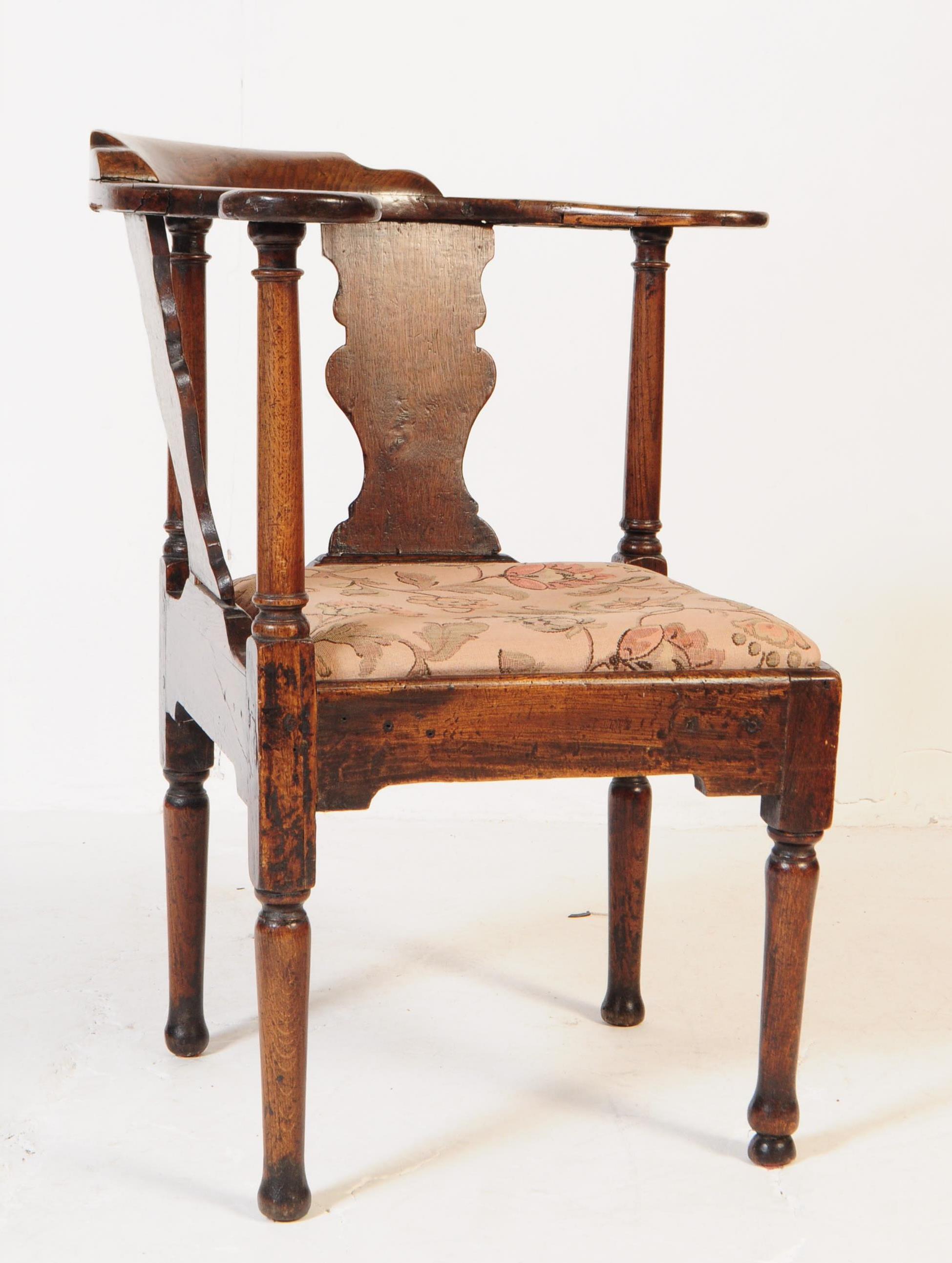 GEORGE III 19TH CENTURY MAHOGANY CORNER CHAIR - Image 2 of 4