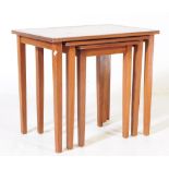 BRITISH MODERN DESIGN - 20TH CENTURY TEAK NEST OF TABLES