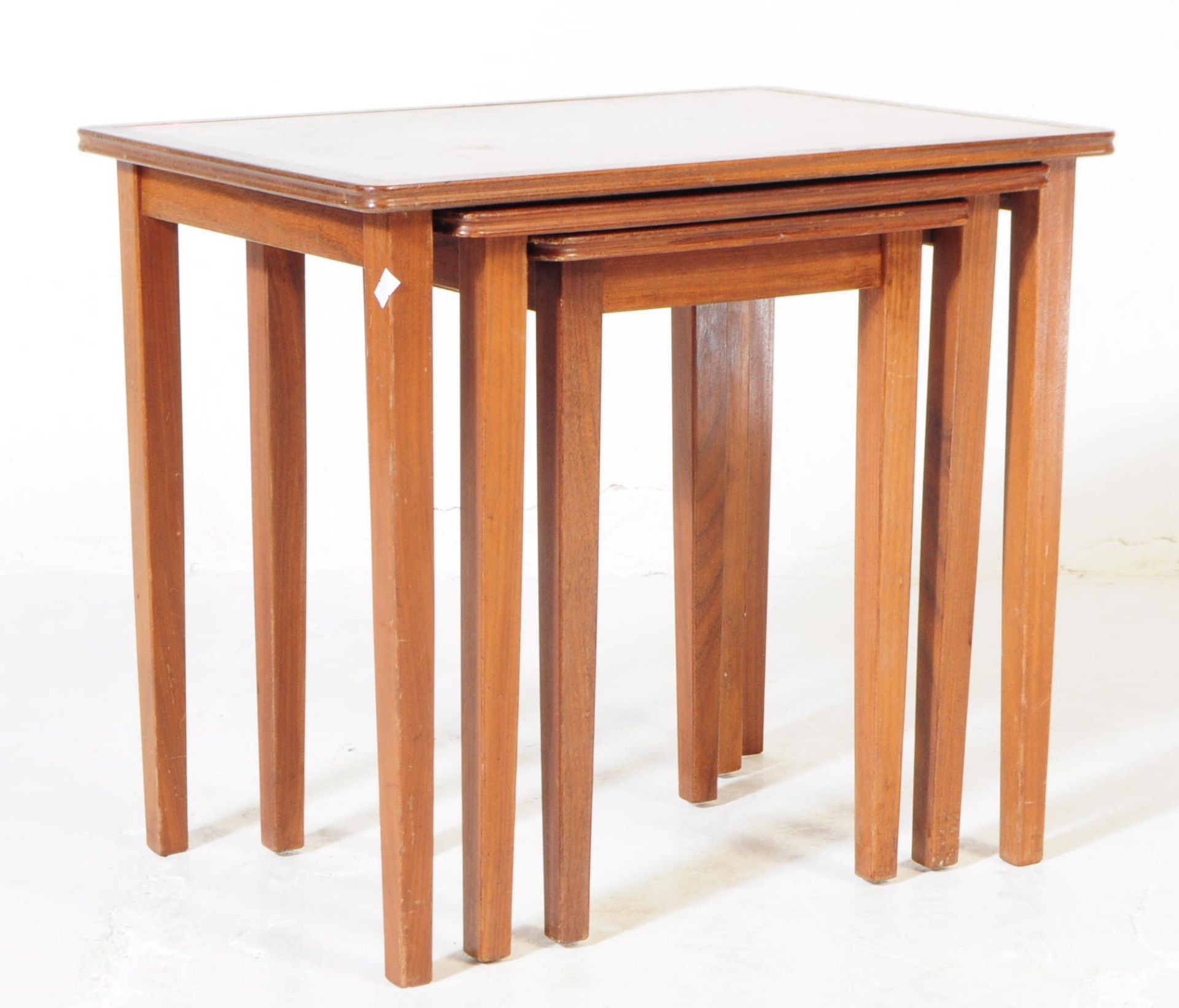 BRITISH MODERN DESIGN - 20TH CENTURY TEAK NEST OF TABLES