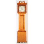 GEORGE III 19TH CENTURY WALNUT LONGCASE CLOCK