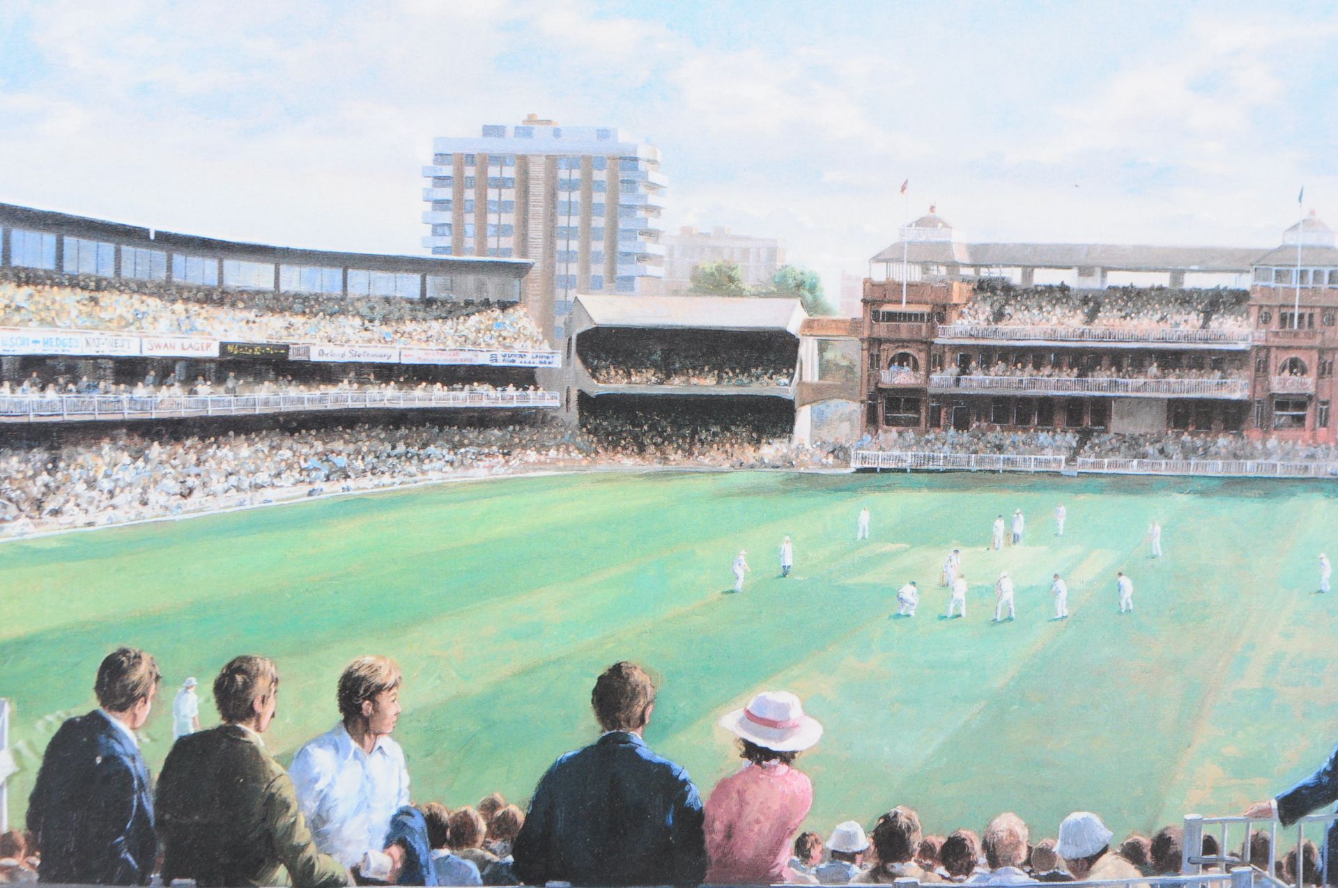 ALAN FEARNLEY - SIGNED CRICKET PRINT TITLED 'LORDS' - Image 2 of 3