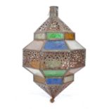 LARGE 20TH CENTURY DIAMOND MOROCCAN HANGING LANTERN