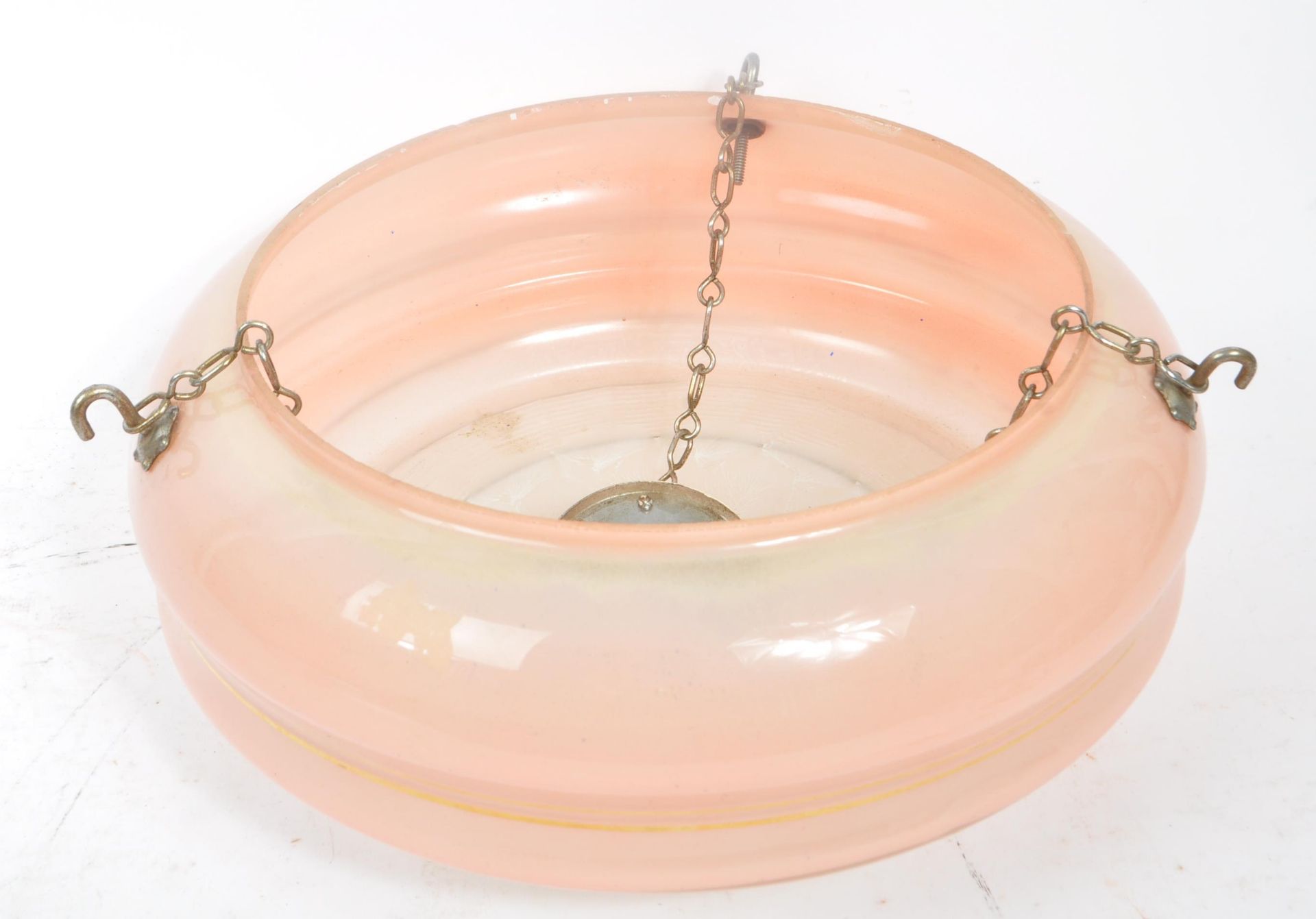 20TH CENTURY ART DECO PINK GLASS FLYCATCHER LIGHT SHADE - Image 2 of 7