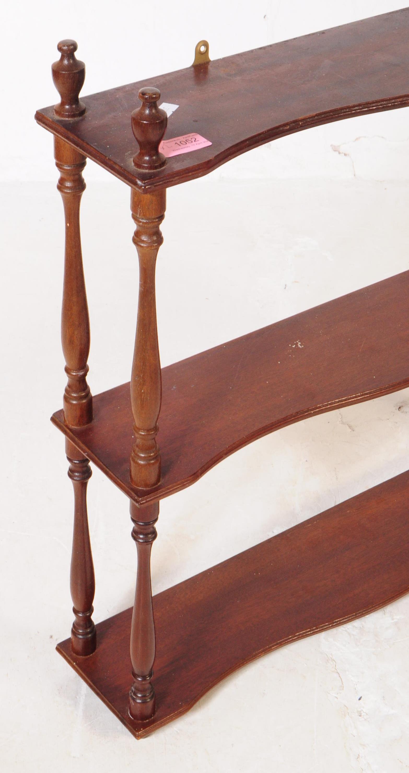 VICTORIAN MAHOGANY WALL MOUNTED SHELVES - Image 3 of 6