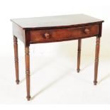 VICTORIAN BOW FRONTED MAHOGANY WRITING DESK