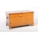 VICTORIAN 19TH CENTURY PITCH PINE BLANKET BOX