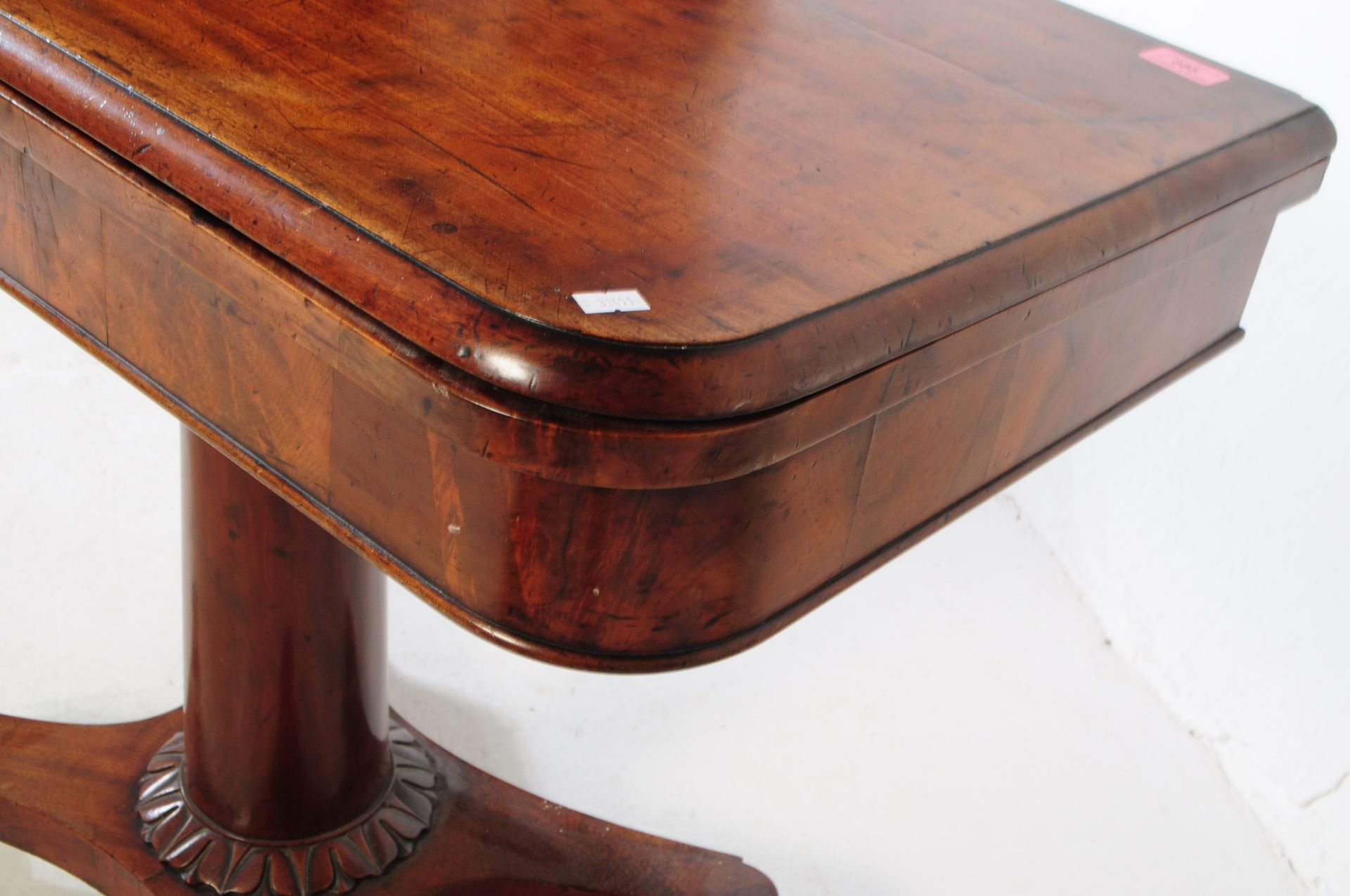 WILLIAM IV MAHOGANY FOLDING CARD TABLE - Image 4 of 7