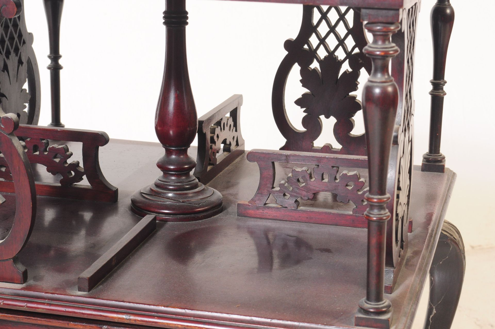 VICTORIAN REVIVAL AESTHETIC MOVEMENT REVOLVING BOOKCASE - Image 3 of 5