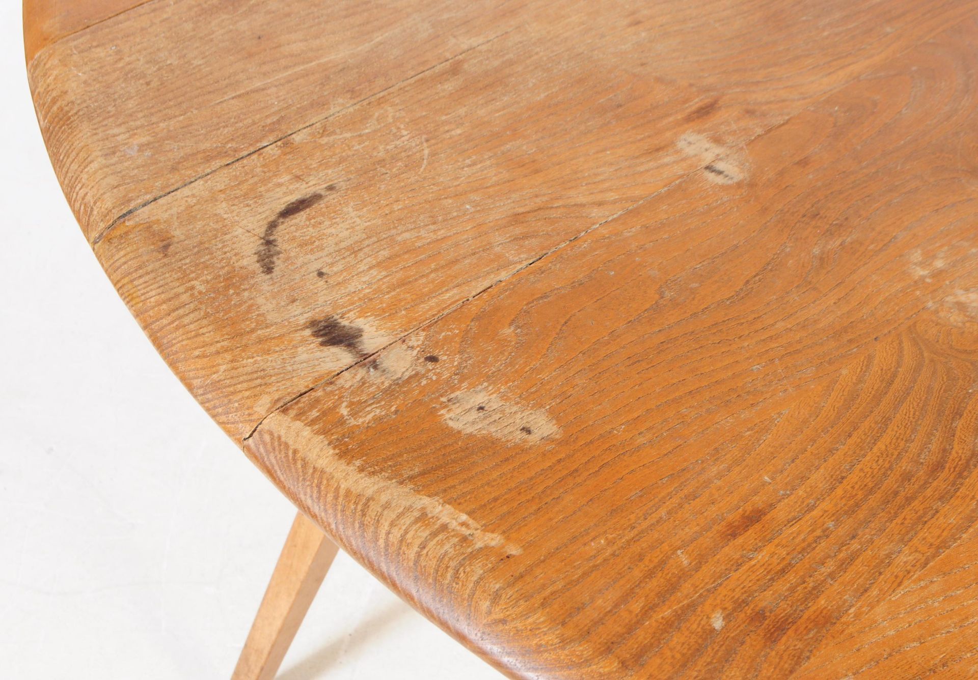 ERCOL - VINTAGE LIGHT BEECH & ELM DROP LEAF DINING TABLE - Image 4 of 6