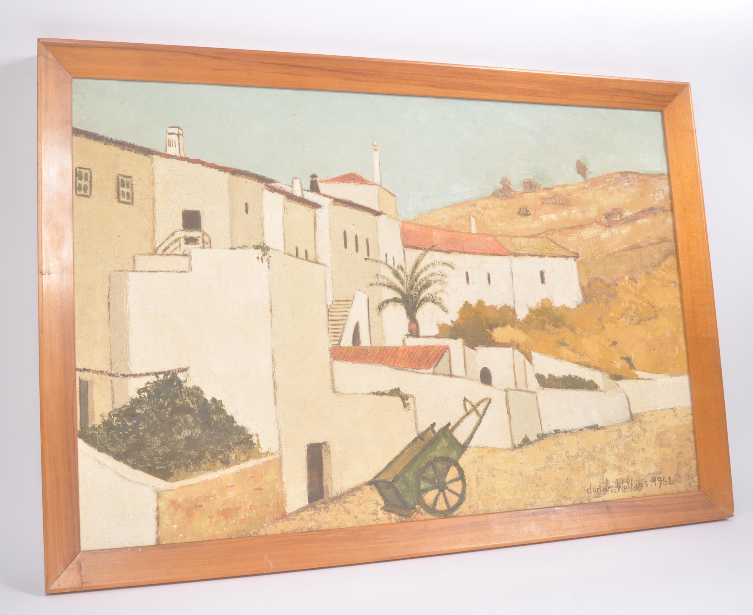 CHRISTOPHER DARTON WATKINS OIL ON CANVAS - ALBUFEIRA 1961 - Image 3 of 7