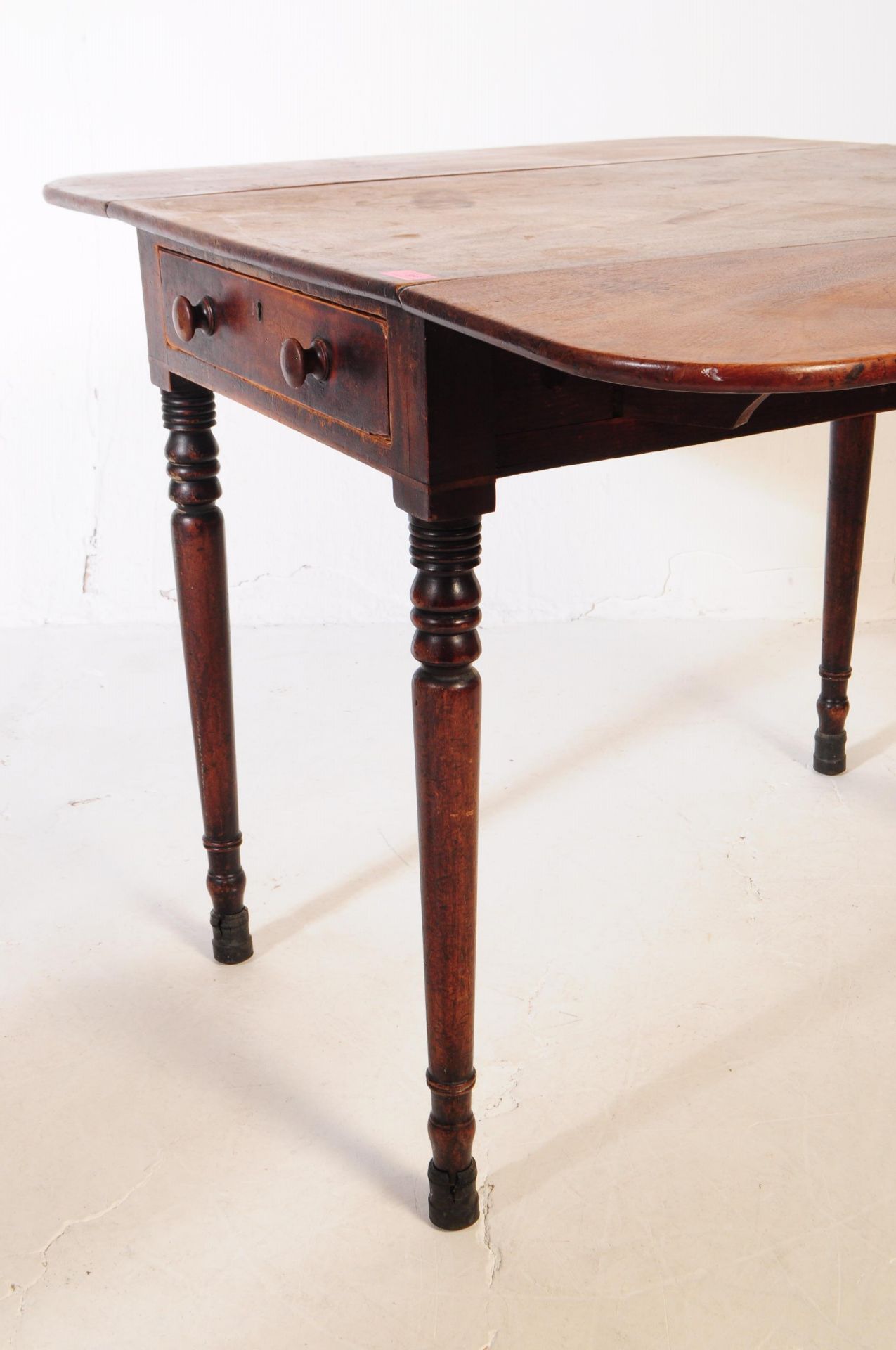 19TH CENTURY PEMBROKE DROP LEAF MAHOGANY TABLE - Image 4 of 4