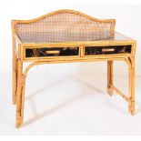 VINTAGE 20TH CENTURY BAMBOO & RATTAN DESK