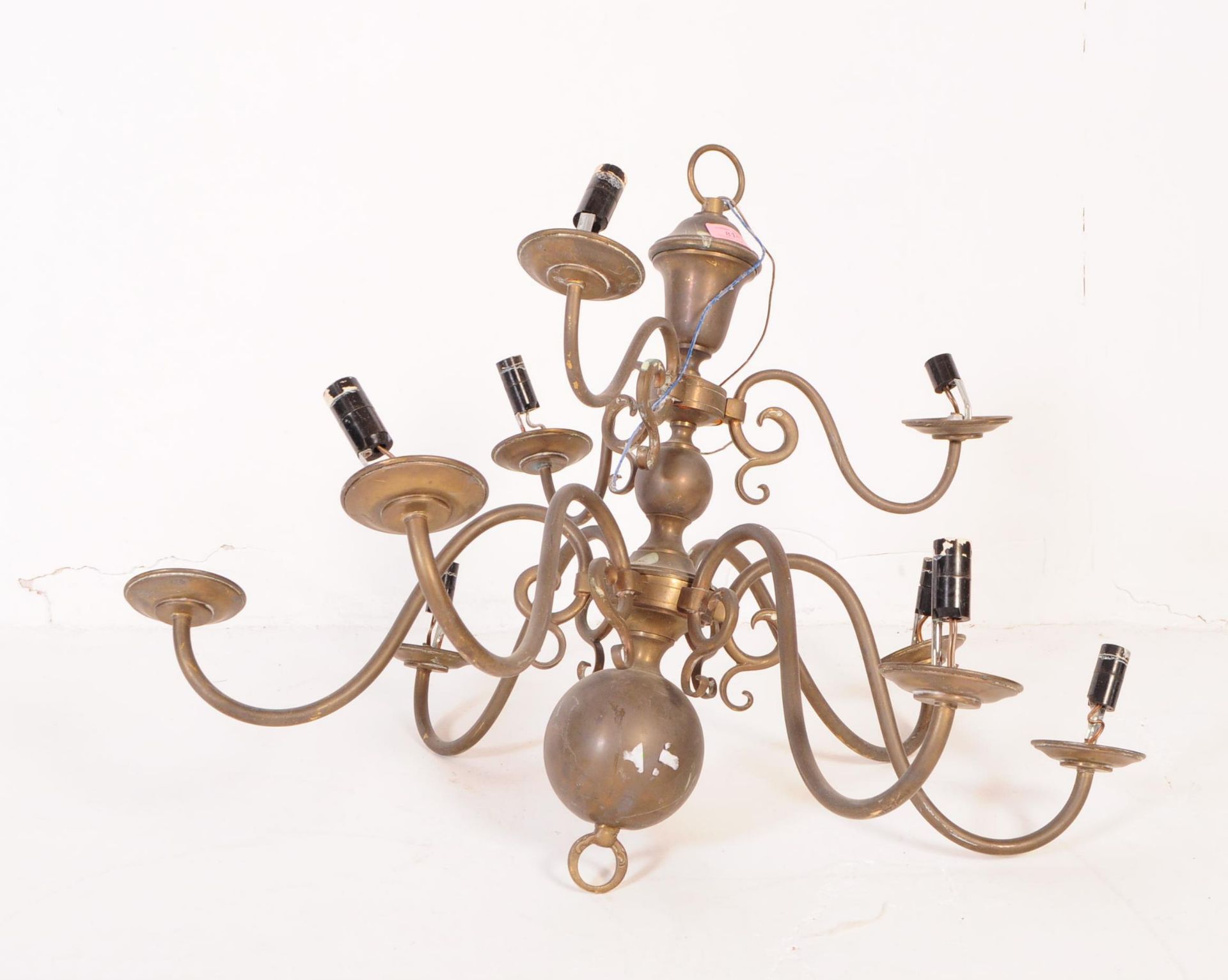 20TH CENTURY DUTCH BRASS CHANDELIER