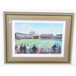 ALAN FEARNLEY - SIGNED CRICKET PRINT TITLED 'LORDS'