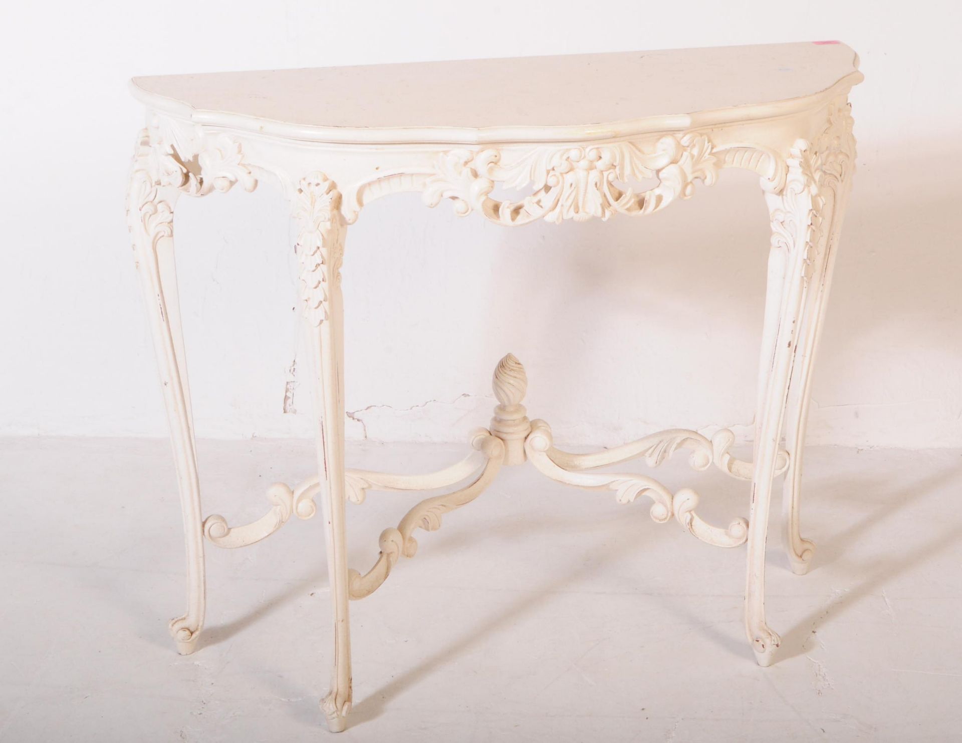 REPRODUCTION PAINTED ROCOCO CONSOLE HALL TABLE