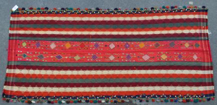 VINTAGE 20TH CENTURY SOUTH WEST JAJIM KILIM FLOOR RUG