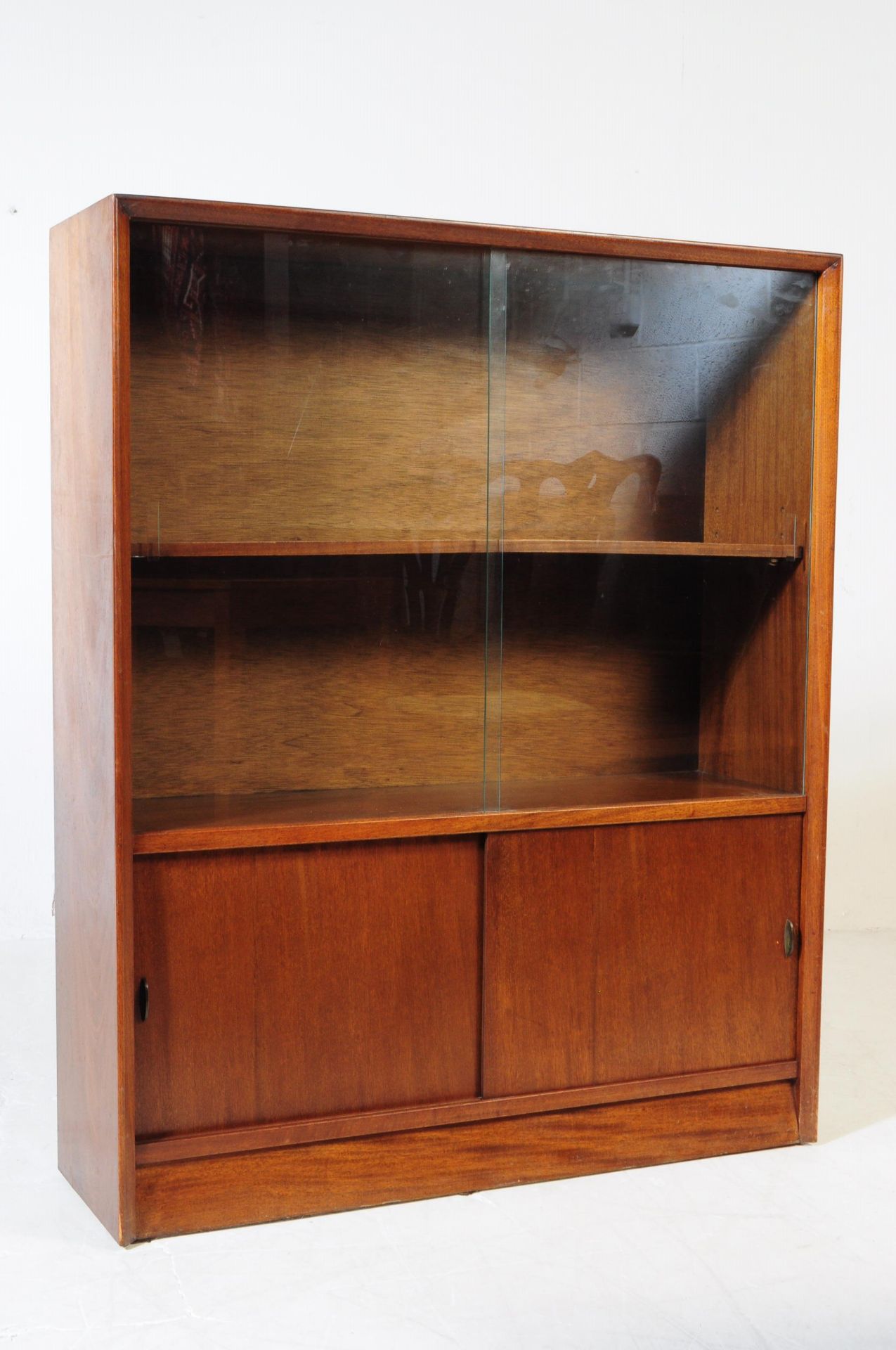 HERBERT GIBBS - MID CENTURY GLAZED BOOKCASE CABINET