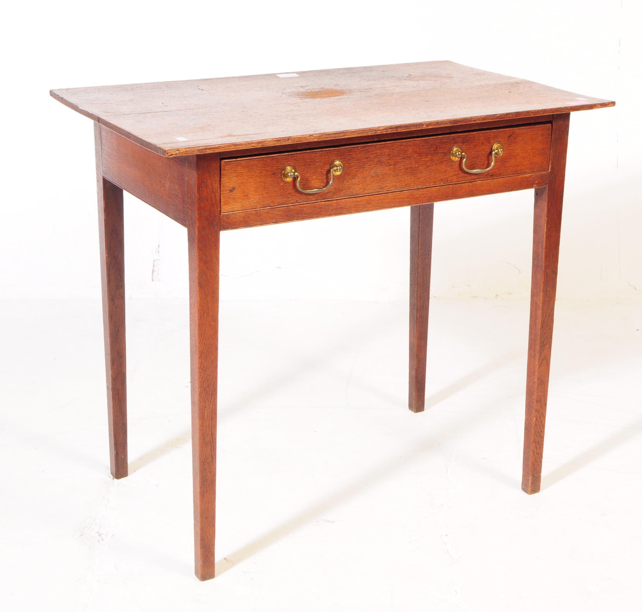 GEORGE III OAK WOOD WRITING TABLE DESK