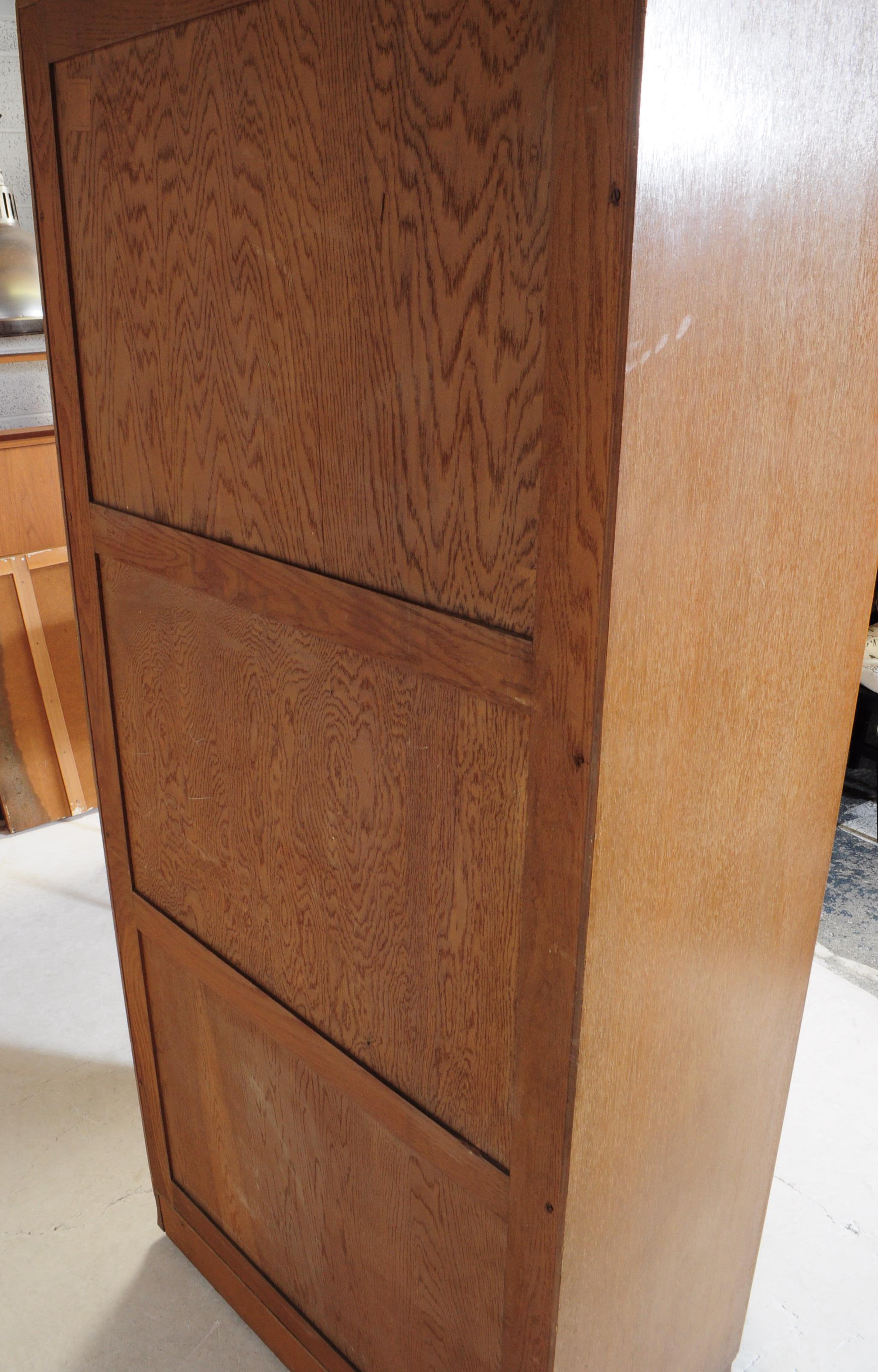 VINTAGE 20TH CENTURY WALNUT ART DECO SINGLE WARDROBE - Image 6 of 7