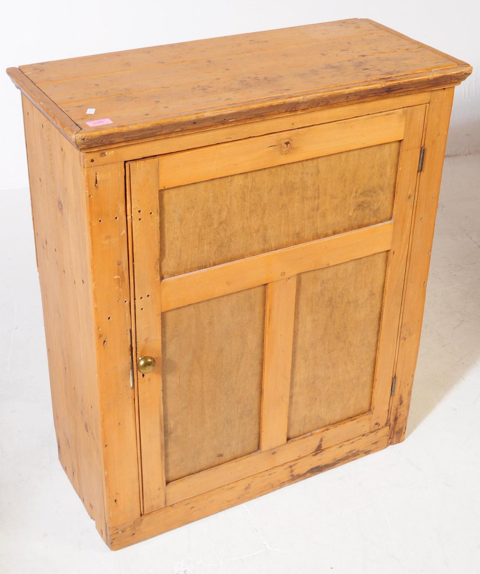 VICTORIAN 19TH CENTURY PITCH PINE KITCHEN CUPBOARD - Image 2 of 5