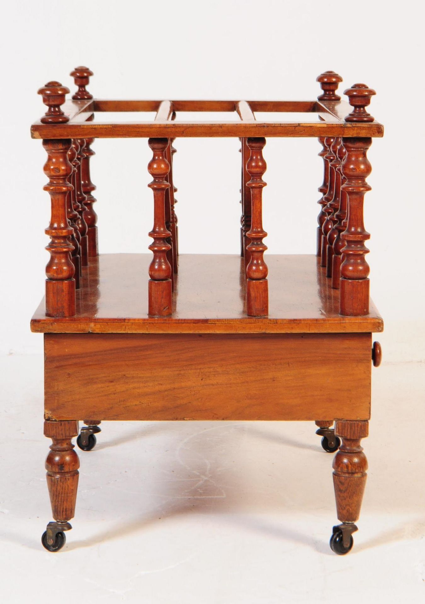 VICTORIAN 19TH CENTURY WALNUT CANTERBURY STAND - Image 3 of 5