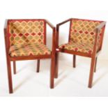 PAIR OF VINTAGE 20TH CENTURY ART DECO BISTRO ARMCHAIRS