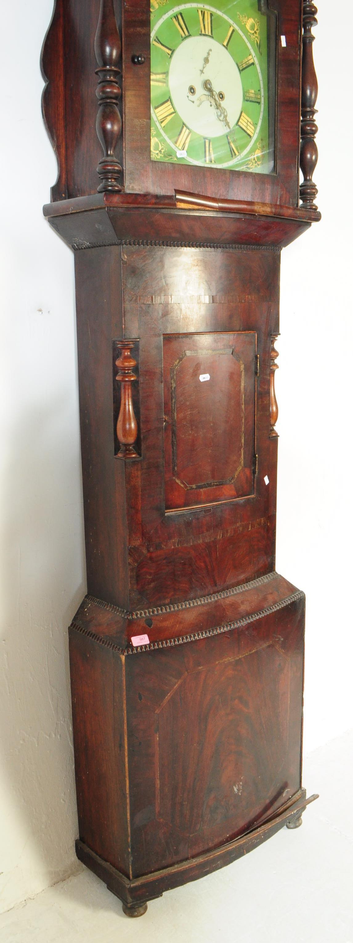 VICTORIAN MAHOGANY LONGCASE GRANDFATHER CLOCK - Image 4 of 8